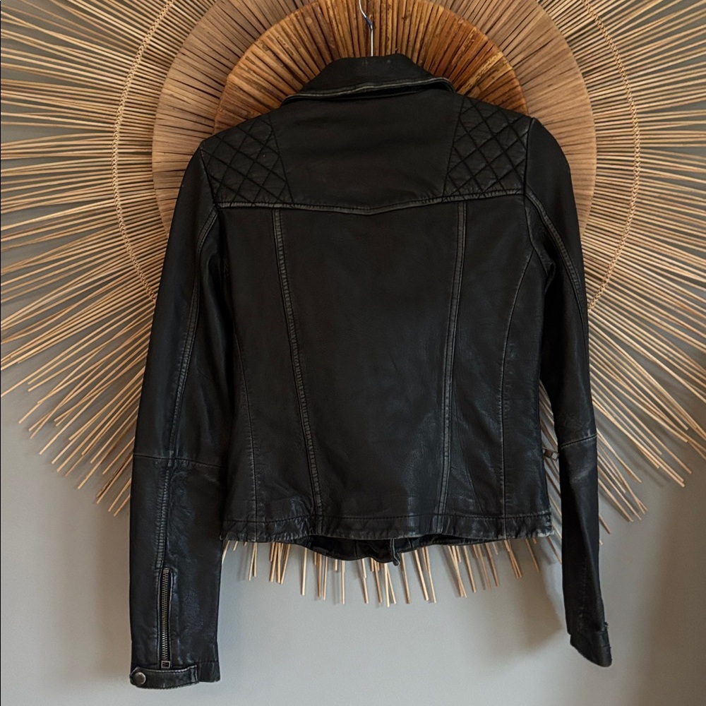 All saints leather jacket size 2 - Picture 8 of 8